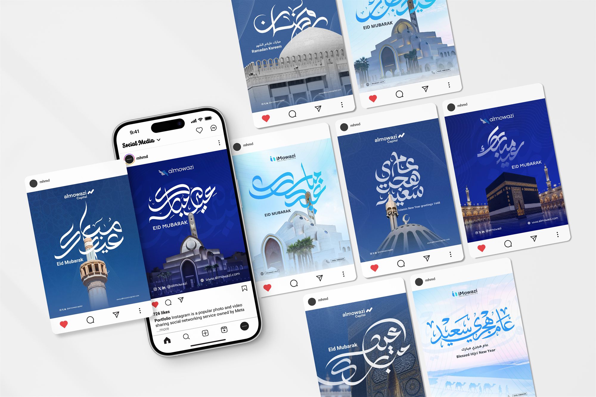 Almowazi Capital Eid and Ramadan greeting posts